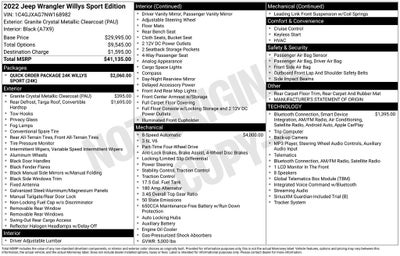 2022 Jeep Wrangler Sport