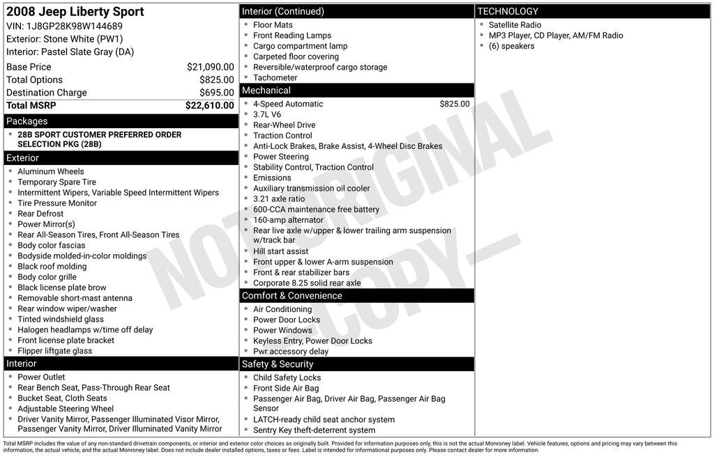 2008 Jeep Liberty Sport