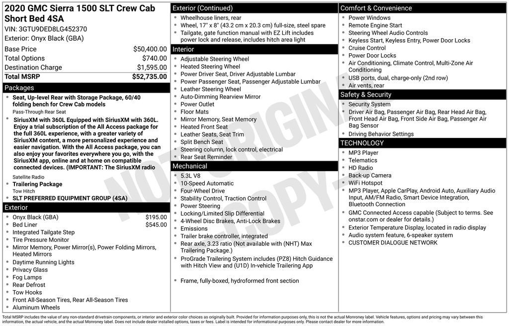 2020 GMC Sierra 1500 SLT