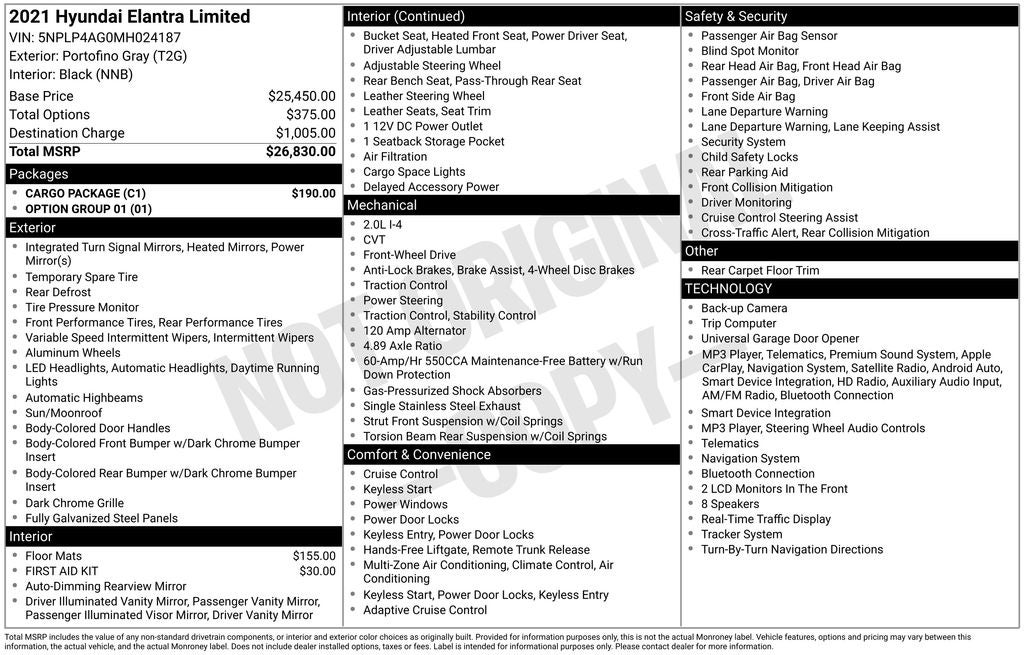 2021 Hyundai Elantra Limited