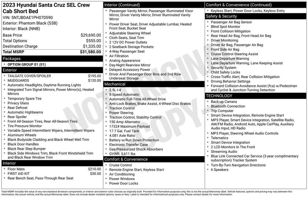 2023 Hyundai Santa Cruz SEL