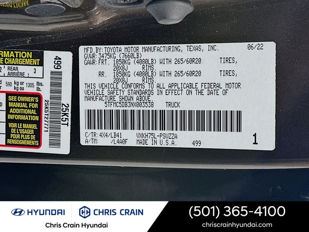 2022 Toyota Tundra Hybrid 1794 Edition