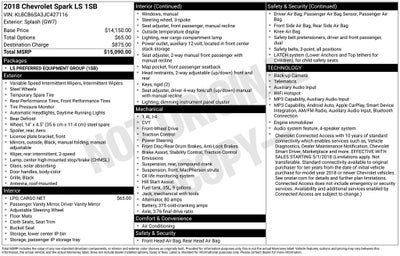 2018 Chevrolet Spark LS