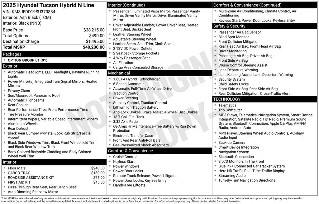 2025 Hyundai Tucson Hybrid N Line