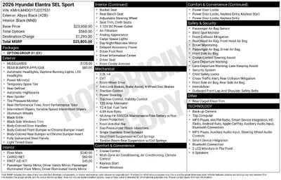 2026 Hyundai Elantra SEL Sport