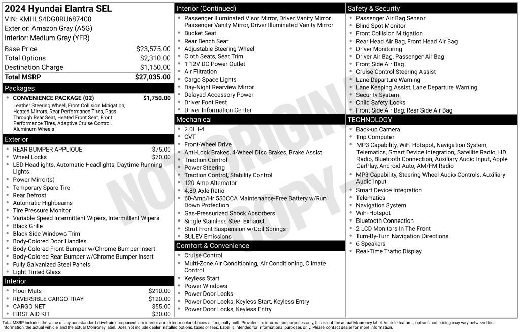2024 Hyundai Elantra SEL
