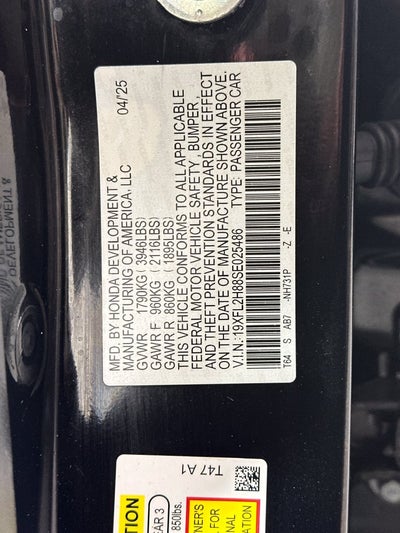 2025 Honda Civic Sedan Sport