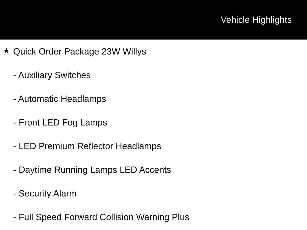 2025 Jeep Wrangler 4-Door Willys 4x4