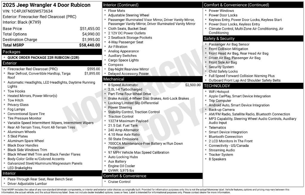 2025 Jeep Wrangler 4-Door Rubicon 4x4