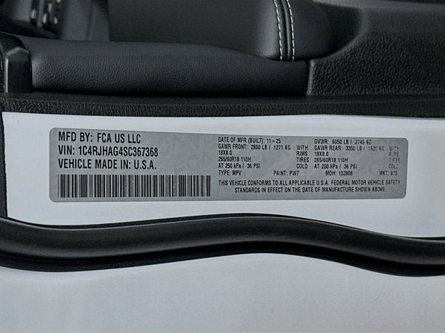 2025 Jeep Grand Cherokee GRAND CHEROKEE ALTITUDE X 4X4