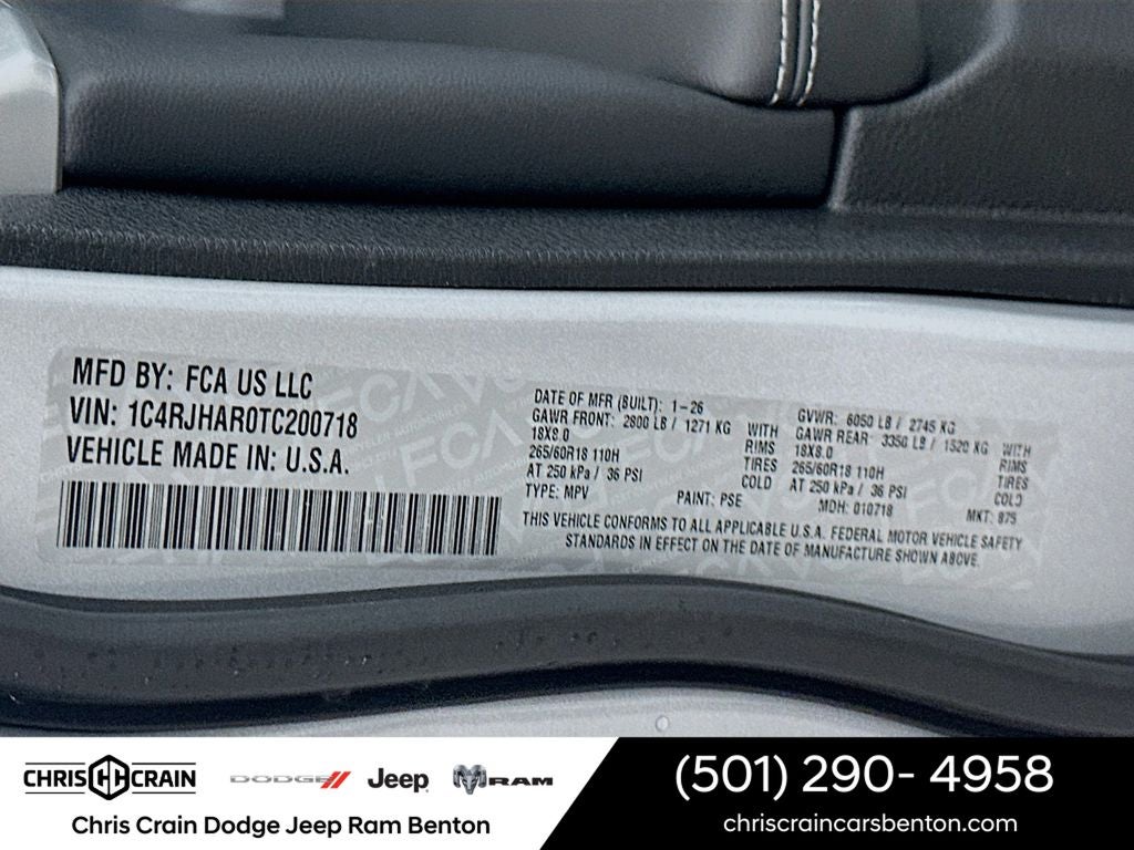 2026 Jeep Grand Cherokee GRAND CHEROKEE LAREDO ALTITUDE 4X4