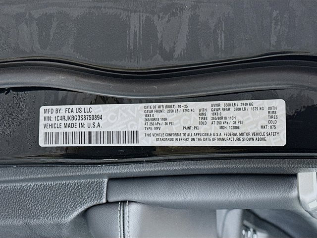 2025 Jeep Grand Cherokee GRAND CHEROKEE L LIMITED 4X4