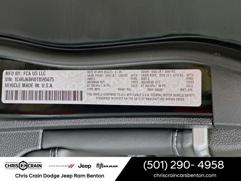 2026 Jeep Grand Cherokee GRAND CHEROKEE L LIMITED RESERVE 4X4