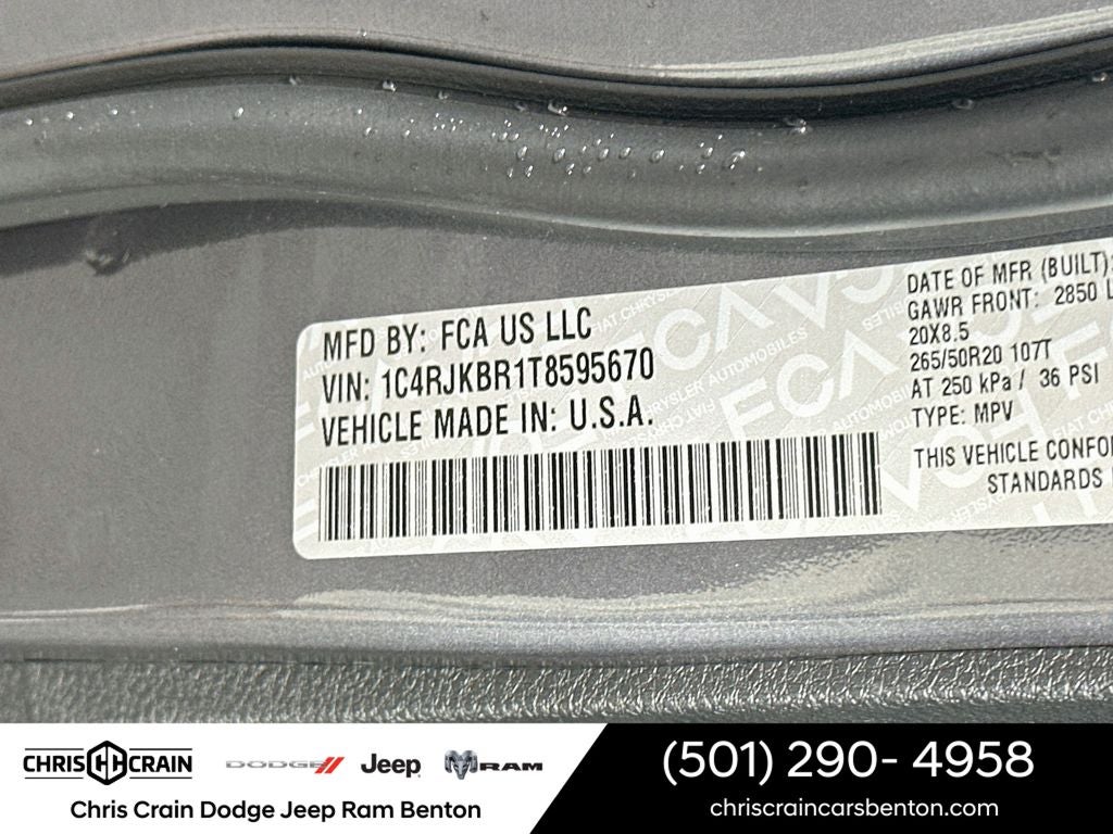 2026 Jeep Grand Cherokee GRAND CHEROKEE L LIMITED RESERVE 4X4
