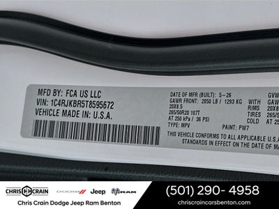 2026 Jeep Grand Cherokee GRAND CHEROKEE L LIMITED RESERVE 4X4