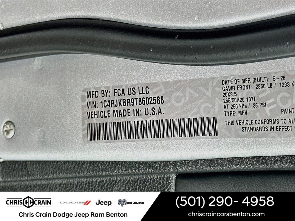2026 Jeep Grand Cherokee GRAND CHEROKEE L LIMITED RESERVE 4X4