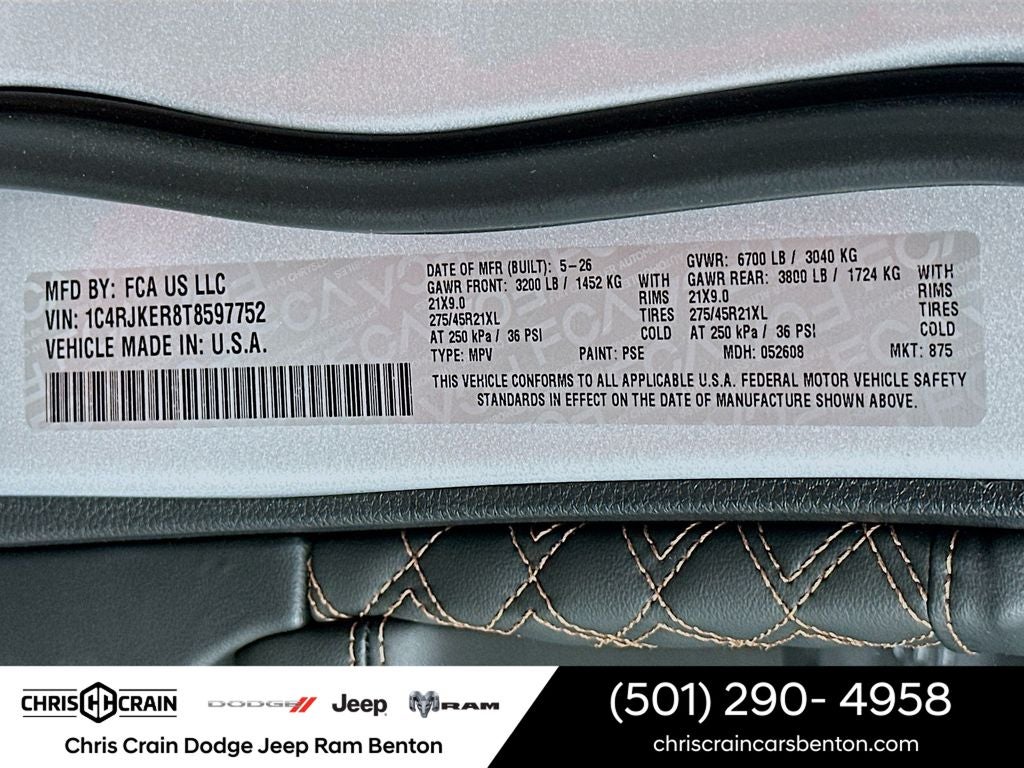 2026 Jeep Grand Cherokee GRAND CHEROKEE L SUMMIT 4X4