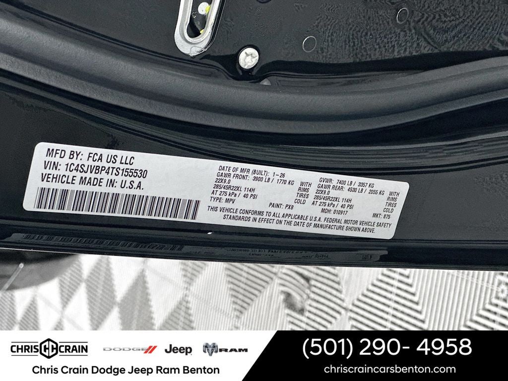 2026 Jeep Grand Wagoneer GRAND WAGONEER LIMITED RESERVE 4X4