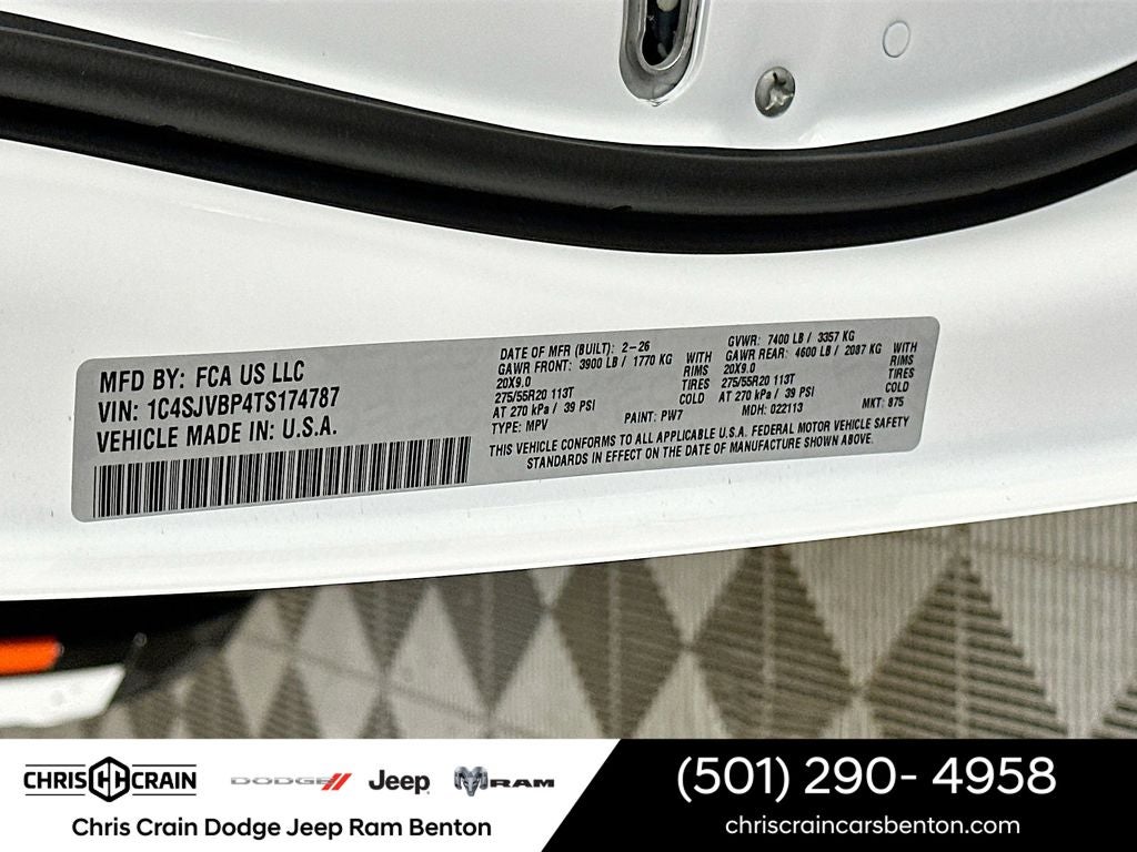 2026 Jeep Grand Wagoneer GRAND WAGONEER LIMITED ALTITUDE 4X4