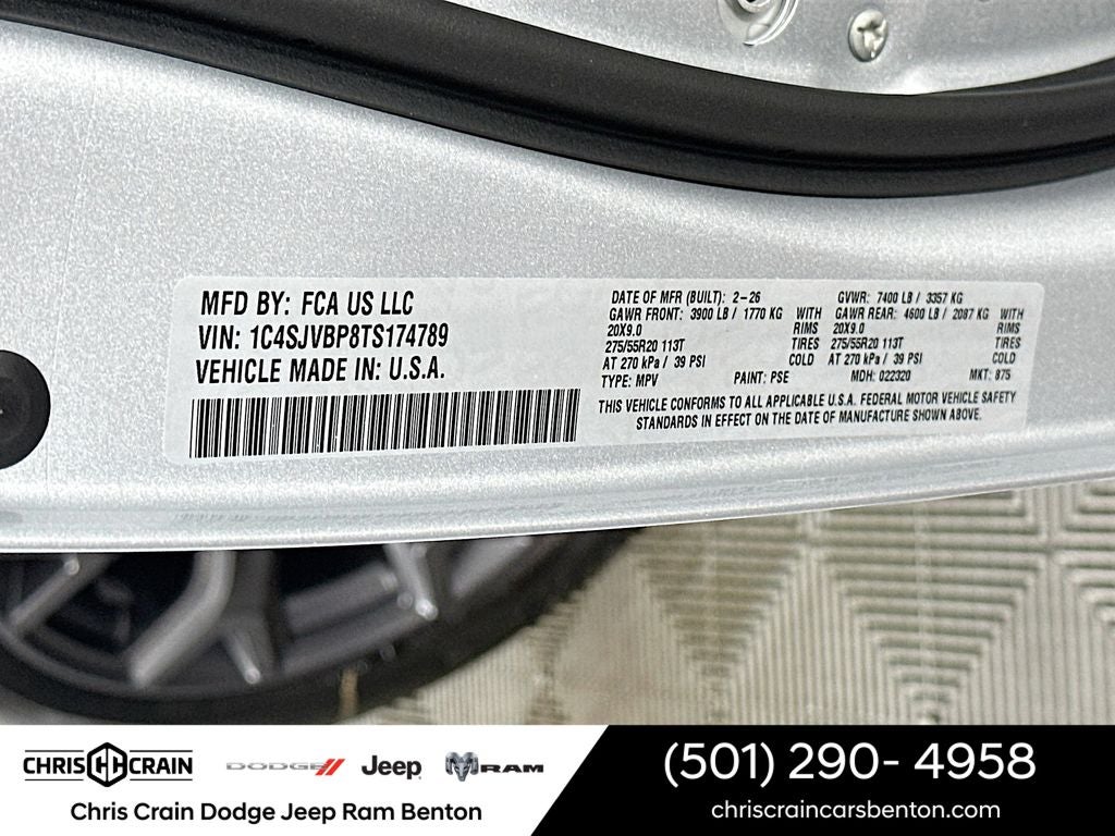 2026 Jeep Grand Wagoneer GRAND WAGONEER LIMITED ALTITUDE 4X4