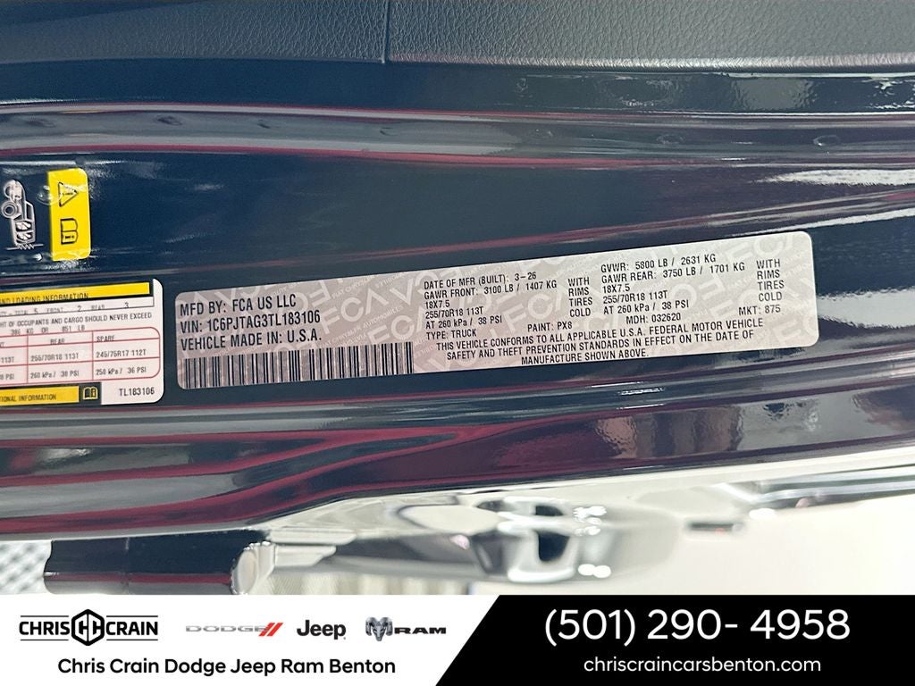 2026 Jeep Gladiator GLADIATOR SAHARA 4X4