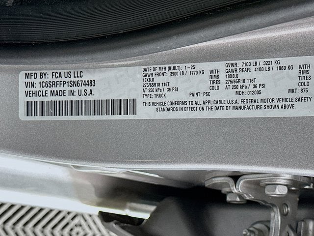 2025 RAM 1500 Big Horn Crew Cab 4x4 5'7' Box