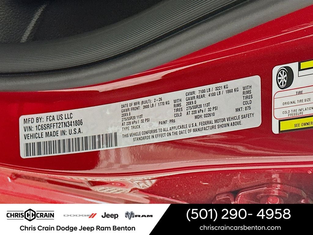 2026 RAM Ram 1500 RAM 1500 BIG HORN CREW CAB 4X4 5'7' BOX