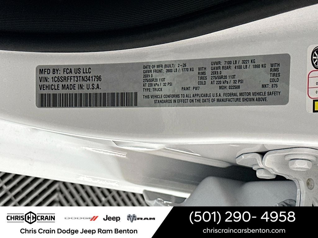 2026 RAM Ram 1500 RAM 1500 BIG HORN CREW CAB 4X4 5'7' BOX