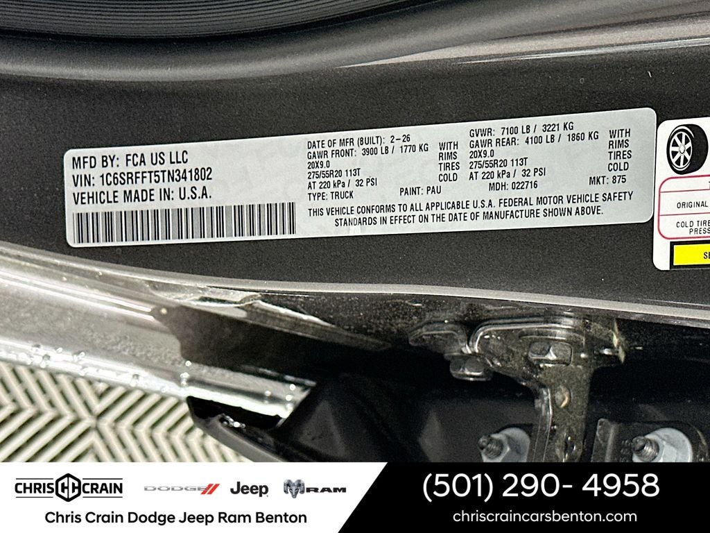 2026 RAM Ram 1500 RAM 1500 BIG HORN CREW CAB 4X4 5'7' BOX