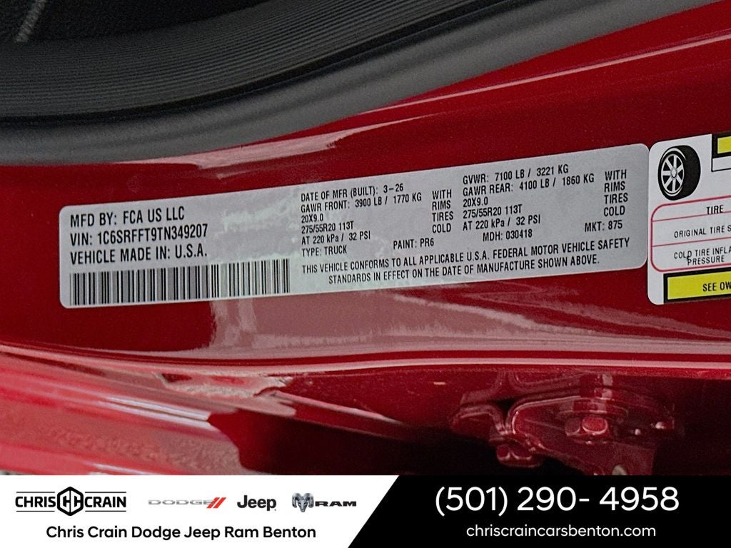 2026 RAM Ram 1500 RAM 1500 BIG HORN CREW CAB 4X4 5'7' BOX