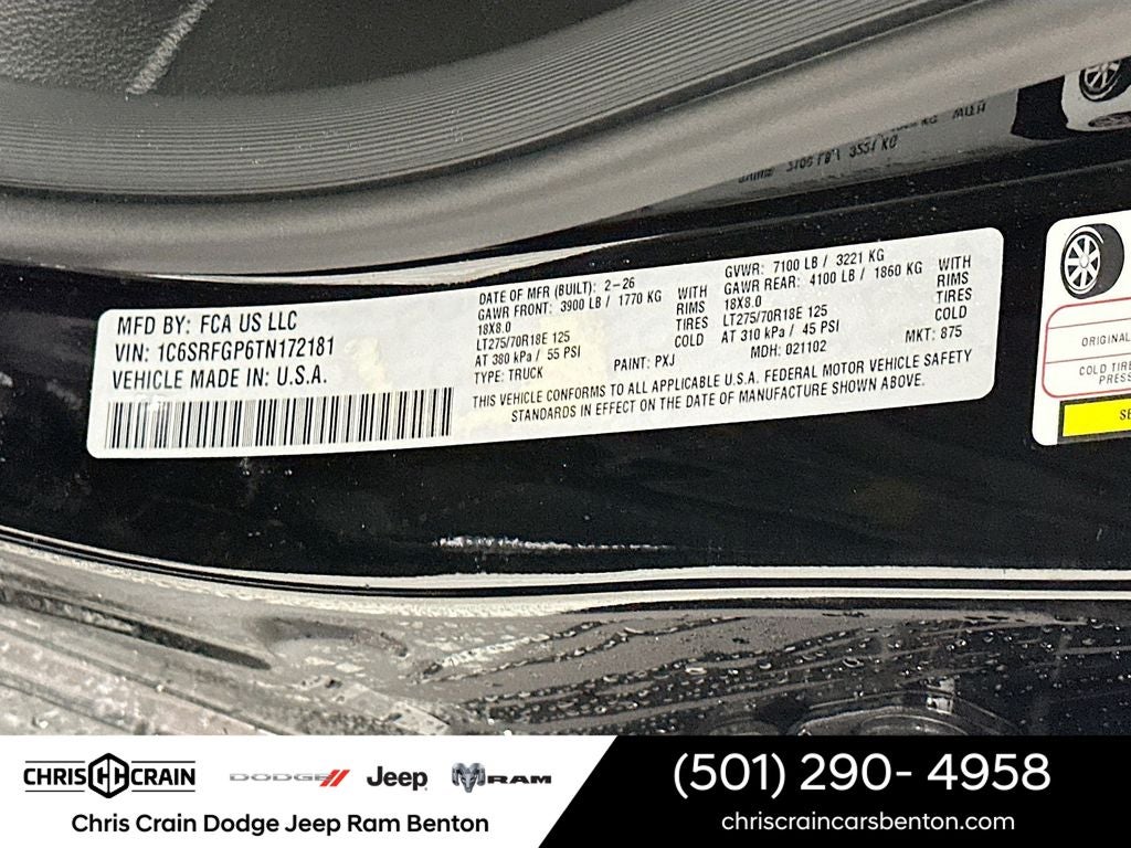 2026 RAM Ram 1500 RAM 1500 WARLOCK CREW CAB 4X4 5'7' BOX