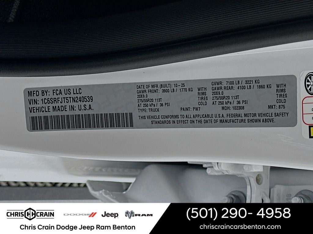 2026 RAM Ram 1500 RAM 1500 LARAMIE CREW CAB 4X4 5'7' BOX