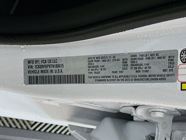 2026 RAM Ram 1500 RAM 1500 TUNGSTEN CREW CAB 4X4