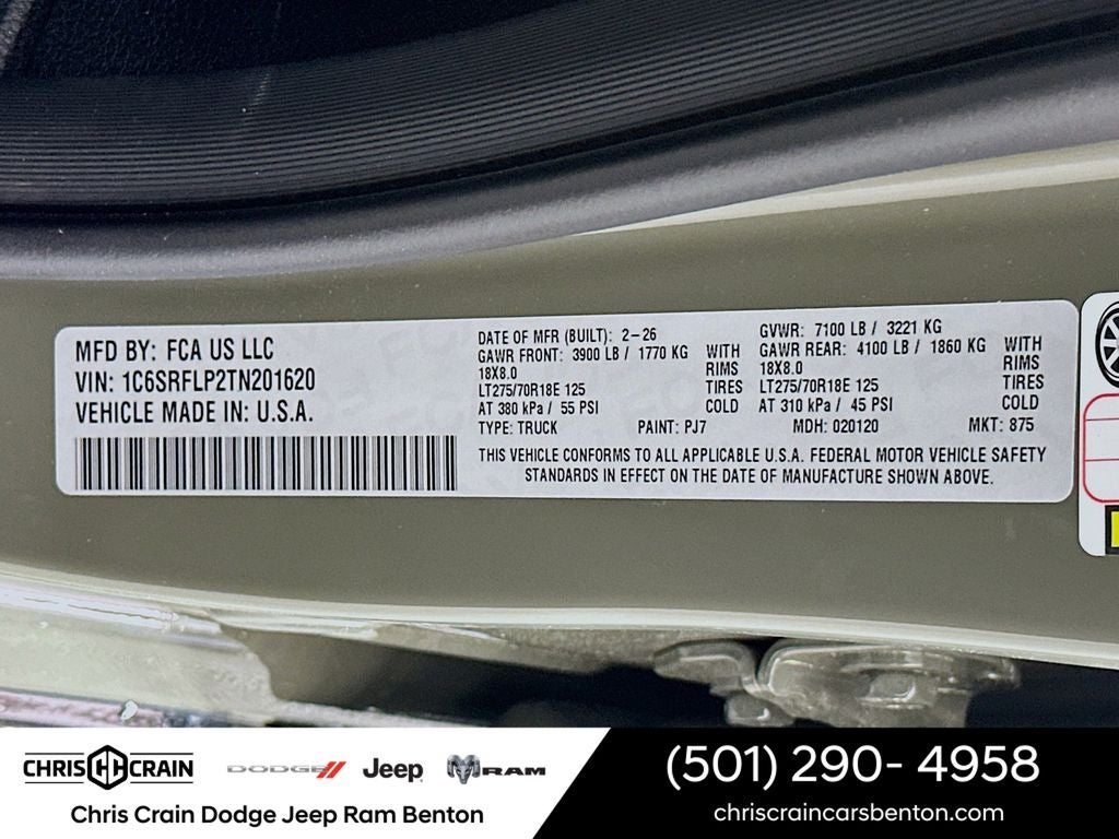 2026 RAM Ram 1500 RAM 1500 REBEL CREW CAB 4X4 5'7' BOX