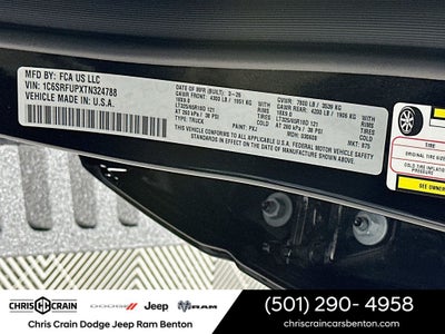 2026 RAM Ram 1500 RAM 1500 RHO CREW CAB 4X4 5'7' BOX