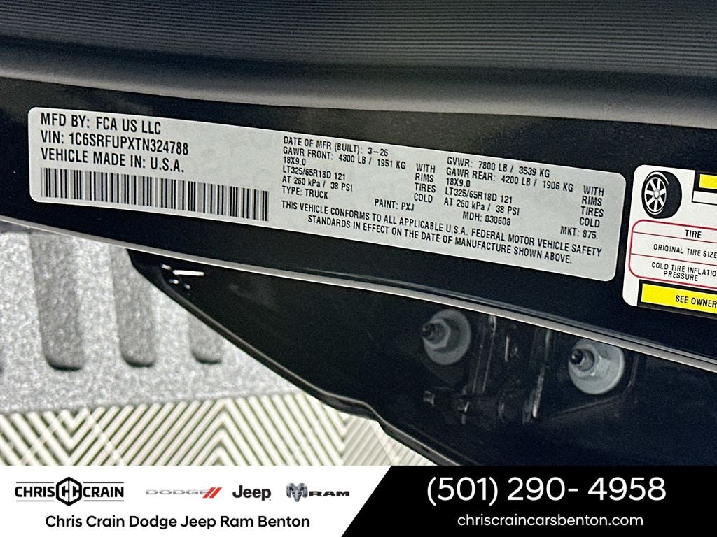2026 RAM Ram 1500 RAM 1500 RHO CREW CAB 4X4 5'7' BOX