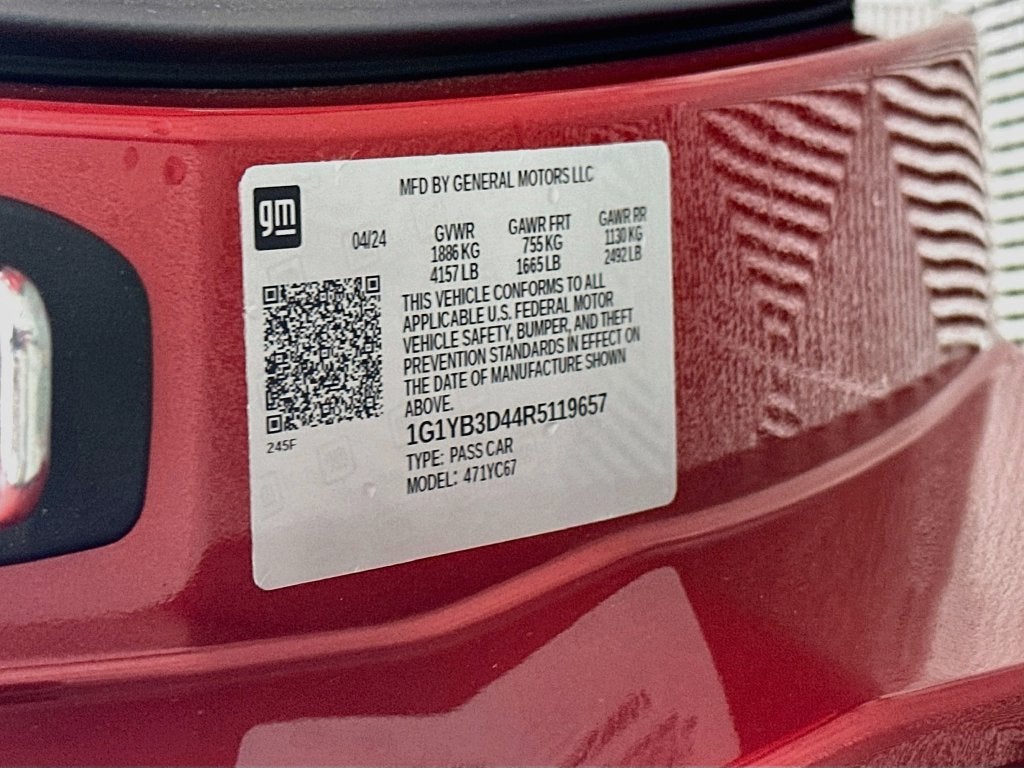 2024 Chevrolet Corvette Stingray RWD Convertible 2LT