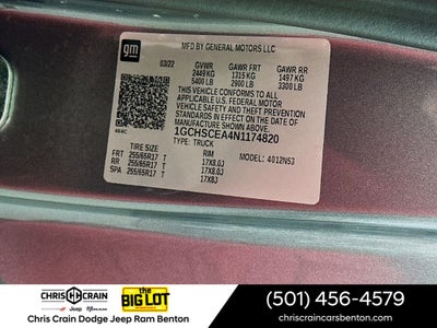 2022 Chevrolet Colorado 2WD Extended Cab Long Box LT