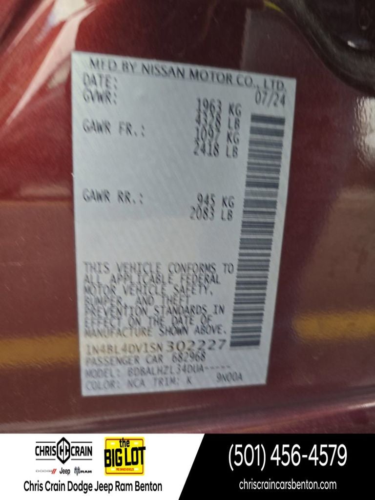 2025 Nissan Altima 2.5 SV