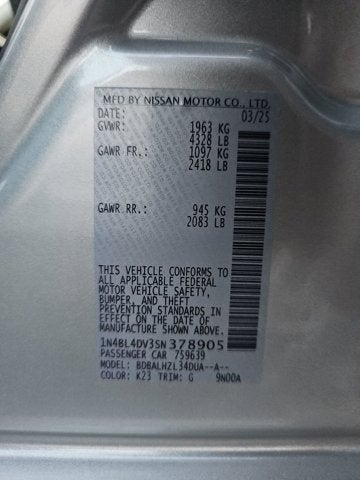 2025 Nissan Altima SV FWD