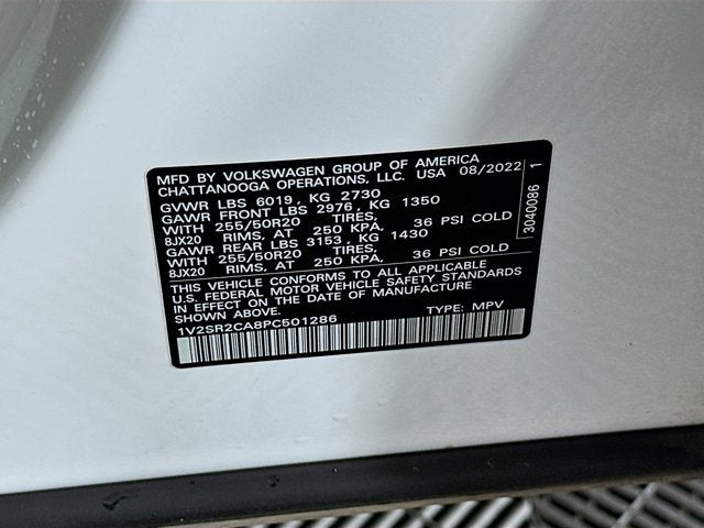 2023 Volkswagen Atlas 3.6L V6 SEL R-Line Black