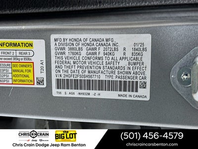 2025 Honda Civic Sedan Sport