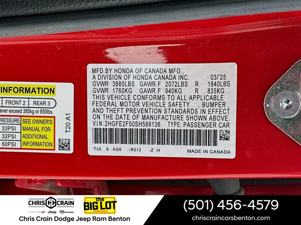 2025 Honda Civic Sedan Sport