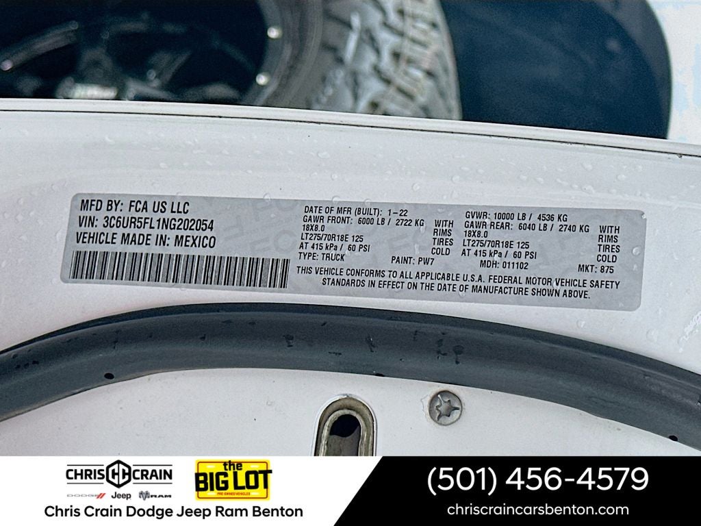 2022 RAM 2500 Laramie Crew Cab 4x4 6'4' Box