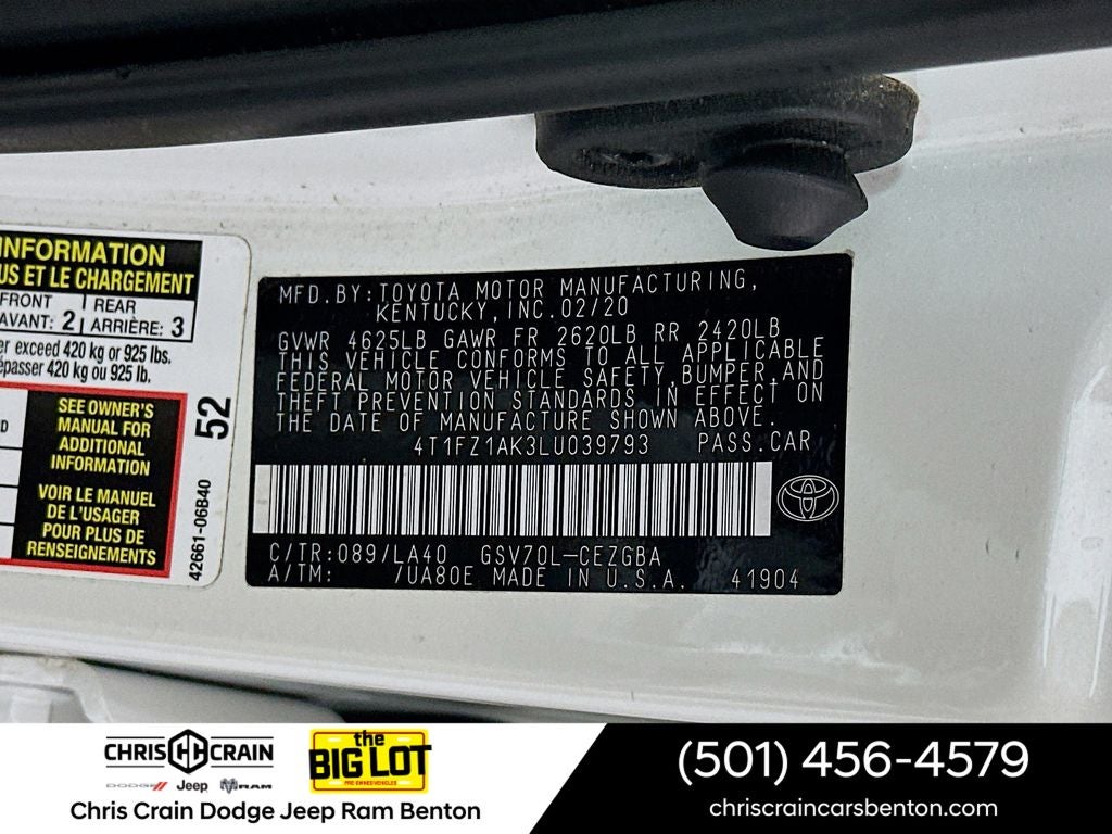 2020 Toyota Camry XLE V6