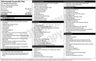 2026 Hyundai Tucson SEL