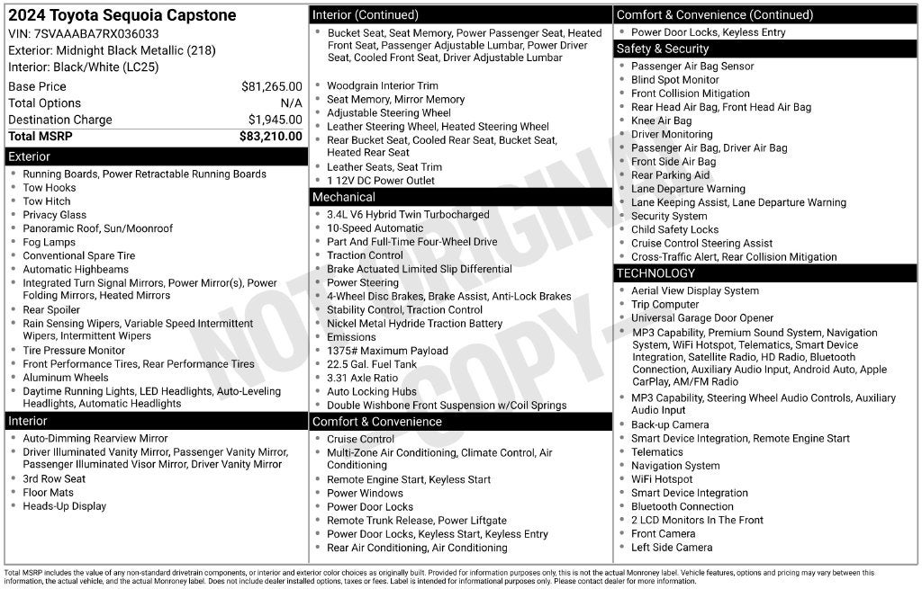 2024 Toyota Sequoia Capstone