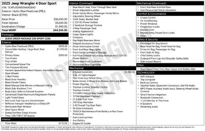 2025 Jeep Wrangler 4-Door Sport 4x4
