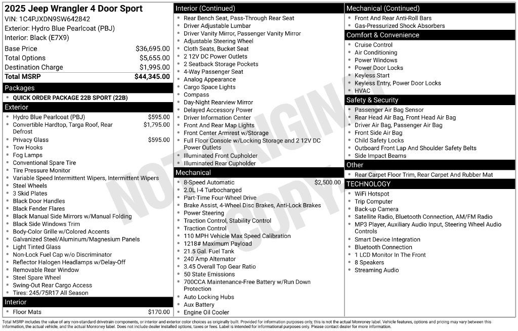 2025 Jeep Wrangler 4-Door Sport 4x4