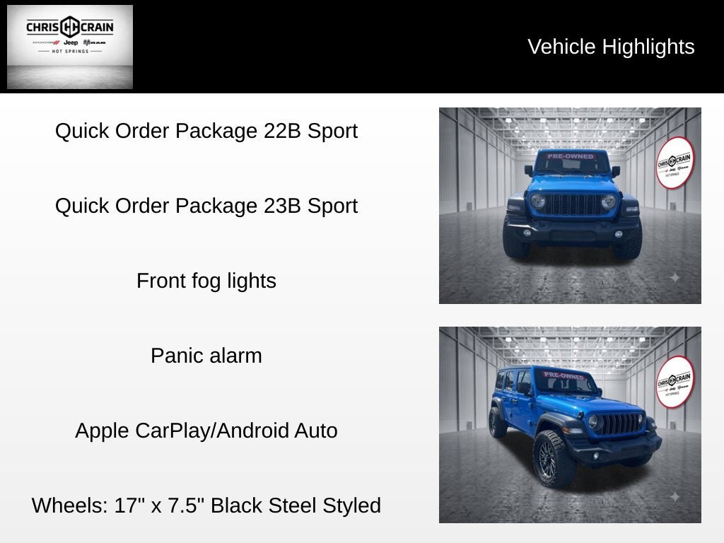 2025 Jeep Wrangler 4-Door Sport 4x4